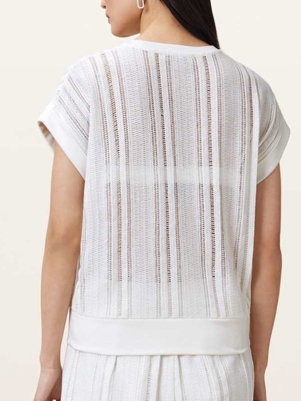 NWOT All Saints Giana Crochet Crew Neck Tank Top Size Large Women’s - Picture 2 of 11